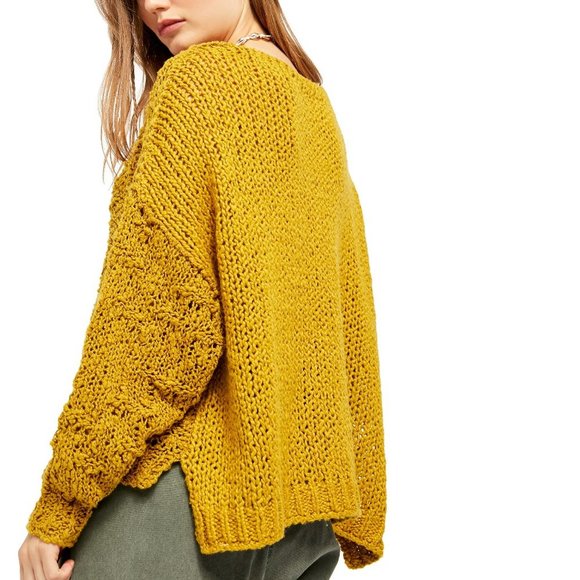 Free People Sunday Shore Cotton Blend Sweater - Picture 1 of 8